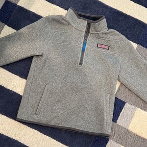 Vineyard Vines Kids Gray Quarter-Zip Sweatshirt